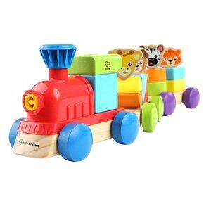 Baby Einstein Discovery Train Wooden Train Toddler Toy, Ages 18 months and up